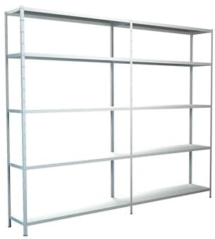 SCHULTE Regalwelt Lagerregal mit 10 PowerMAX-Fachböden in weiß, 200x240x35cm, Steckregal mit einfacher Montage ohne Verschrauben, Traglast je Boden bis zu 85 Kg (gesamt bis zu 850 Kg)