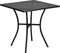 Flash Furniture Oia Terrassentisch aus Stahl, für drinnen und draußen, 71,1 cm, Schwarz