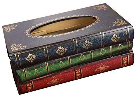 LIRENSHIGE Taschentuchspender, Box Kosmetiktücher, Taschentuchbox Tücherbox Kosmetikbox für Zuhause Büro Auto, Holz 25x14x10 cm Blau