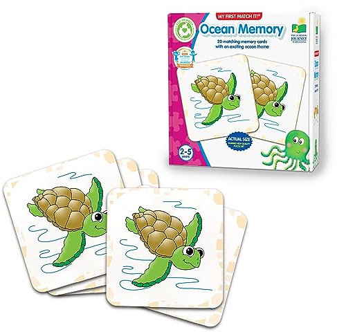 The Learning Journey My First Memory Game – Ocean Memory – 20 Karten passendes Gedächtnisspiel – Lerngeschenk für Kleinkinder für Jungen und Mädchen ab 2 Jahren, mehrfarbig