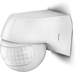 Braytron Hochwertiger Bewegungsmelder mit Zeit- und Dämmerungregler, 5A, 800W, 180 Grad Erfassungswinkel, 30m Reichweite, Wandmontage, Elektrisch mit Kabel, Neutral