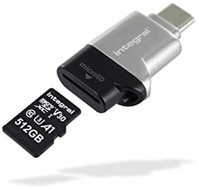 Integral MicroSD USB3.0/USB-C Typ-C OTG Speicherkartenlesegerät Adapter - Super schnelle Übertragungsgeschwindigkeiten, Plug & Play und kompatibel mit microSDXC/microSDHC UHS-I U1 & U3