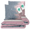 Class Home Collection Bettwäsche 135x200 cm - 4-teiliges Renforce Bettwäsche-Set aus Baumwolle mit Reißverschluss, Flavio Design in Lila, für Einzel- und Doppelbetten
