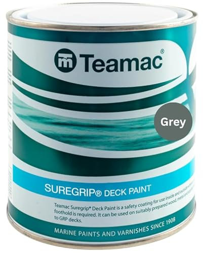 Teamac 1 Litre Suregrip Anti-Slip Deck Paint - (Grey)