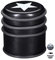 Relaxdays 1 x Türstopper für den Boden, Türpuffer für Fenster & schwere Türen, groß & mit Stern, Bodenstopper, 8 cm hoch, schwarz