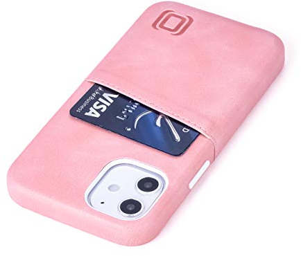 Dockem Exec M2 Étui Portefeuille pour iPhone 12 Mini, Etui Porte-Cartes avec Plaque Métallique Intégrée pour Montage Magnétique, Série M (Rose)