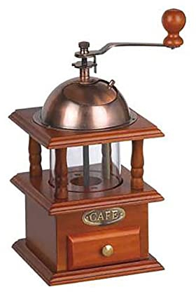 Moulin à Café Manuel en Bois - Moulin Vintage pour Grains de Café et Épices