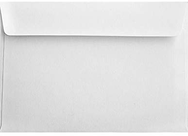 Netuno 100 Briefumschläge Weiß gerippt DIN C5 16,2 x 22,9 cm 120g Aster Laid White elegante Briefhüllen groß strukturiert a5 Briefkuverts mit Struktur für Einladungskarten Geburtstagskarten