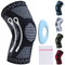 360 RELIEF - Compression Knee Brace with Gel Pads and Side Knee Stabilizers, Joint Support, Comfort, Active Recovery, Running, Workout Protection - Medium, Black + Laundry Bag
