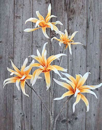 artplants.de Künstliche Lilie CÄCILIA, gelb-weiß, 115cm, Ø13-20cm - Kunst Lilie