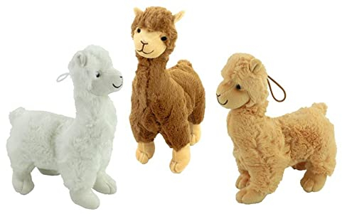 K-Toys 1 x Plüsch-Alpaka Lama stehend ca. 25 cm, 1 aus 3 Farben,