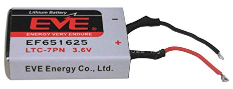 2 Pcs EF651625 For Heidberg Printer Battery Memory Card Lamp Positioning LTC-7PN 3.6V Lithium Battery EVE