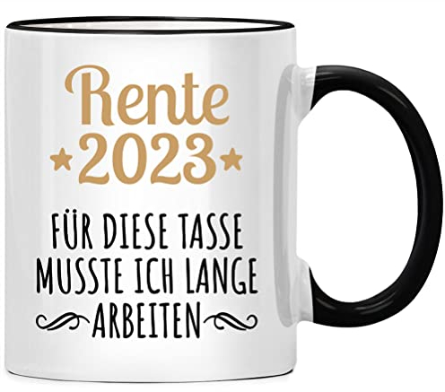 SENESS Endlich Rente 2024 Für diese Tasse musste ich lange arbeiten Tasse, Ruhestand Geschenk für Mann Frau, Rentner Rentnerin Geschenkideen, Abschiedsgeschenk Kollegen Renteneintritt Einsteiger