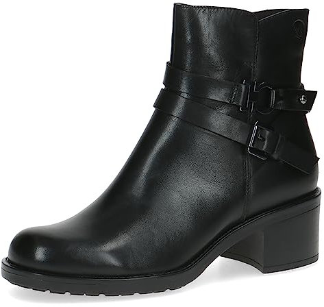 CAPRICE 9-25323-41, Botines planos con cordones para Mujer, Negro (Black Nappa), 40 EU
