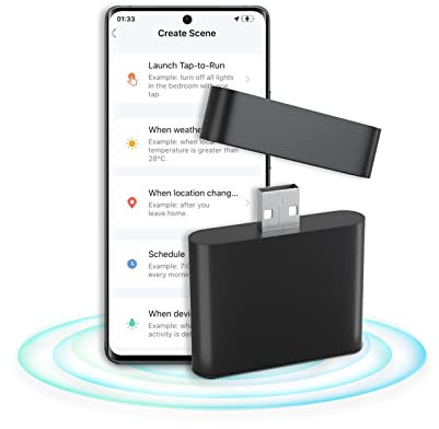 CITOLEN Smart Hub Compatible with Alexa/Google Home, Make Remote Control Blinds to Be Smart, Motorized Blinds WiFi Hub, Smart Bridge Work with Tuya App SM100