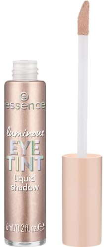 essence luminous EYE TINT liquid shadow, Lidschatten, Nr. 03, Braun, langanhaltend, strahlend, schimmernd, vegan, ohne Mikroplastikpartikel, Nanopartikel frei, ohne Parfüm, 1er Pack (6ml)