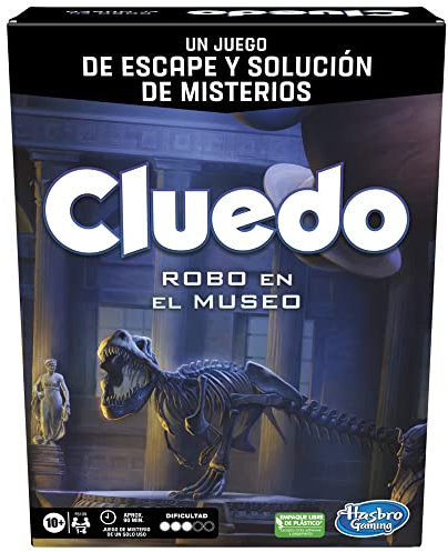 Hasbro Gaming Juego de Mesa Cluedo Robo en el Museo, Cluedo Estilo Escape Room Cooperativo para Toda la Familia, Juego de Misterio y Lógica de 1-6 Jugadores a Partir de 10 Años