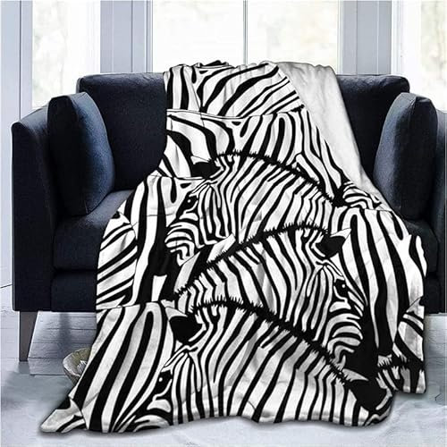 Boceoey Coperta Plaid Zebra - Plaid Divano Morbida e Calda Coperta Pile Letto Bambini, Coperta Flanella per Divano Letto Copriletto e Copridivano, 70x100 cm