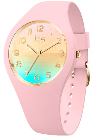 ICE-WATCH - Ice Horizon Pink Girly - Montre Rose pour Femme avec Bracelet en Silicone - 021362 (Small)