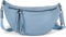 styleBREAKER Women's Half Moon Crossbody Shoulder Bag, detachable adjustable shoulder strap, solid color handbag 02012386, Colour:Light Blue