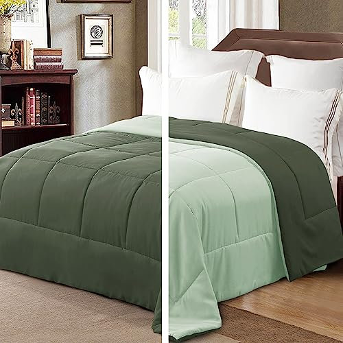 Exclusivo Mezcla Edredón 220 x 230 cm, Edredón Nórdico Suave y Transpirable para Cama Doble, Adecuado para Cualquier Temporada, Esmeraldas/Verde Menta