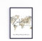 Yuweli Zuhause Poster mit Rahmen personalisiert mit Namen und Koordinaten als Einweihungsgeschenk oder Geschenke zum Einzug (Nature Beige)