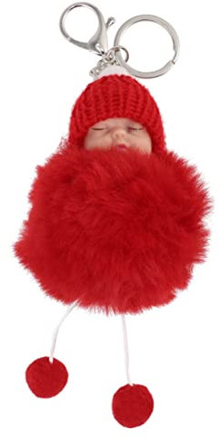 ABOOFAN Schlüsselanhänger Bommel Bommel-anhänger Tasche Schlüsselanhänger Pom Pom Flauschiger Schlüsselanhänger Cartoon-schlüsselanhänger Llaveros Para Mujer Baby Weihnachten Handtasche