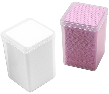 POFET 800PCS Tampone Salviette in Cotone Rosa Nail Wipe Tamponi di Pulire Nail per Nail Gel Polish Remover Nail Art Wipe per Rimuovere Smalto e Gel