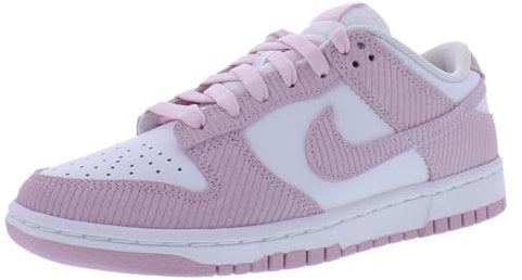 Nike Scarpe da Basket da Donna W Dunk Low, Bianco Rosa Schiuma Velluto a Coste, 36.5 EU