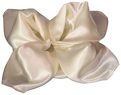 Egurs 10 Stück Satin-Servietten Glatte Quadratische Weiches Tischservietten Stoff Deckchen Stoffservietten für Geburtstag Restaurant Hochzeiten Abendessen Weihnachten Dekoration Creme 30x30cm