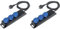 as - Schwabe 3-Fach Verteilersteckdosenleiste, Mehrfachstecker mit 1,5 m Leitung, Mehrfachsteckdosen mit Klappdeckel und Wandbefestigung 230V, 16A, IP44, Schwarz, 38601 (Packung mit 2)