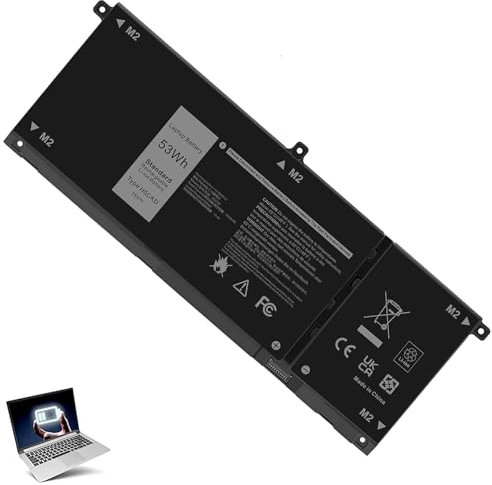 53Wh H5CKD Battery Replacement for Dell Inspiron 5400 5406 7405 7300 7306 7500 7506 2-in-1 Silver 5300 5301 5401 5402 5408 5409 5501 5502 5508 5509 Series 07T8CD 0TXD03 09077G 15V