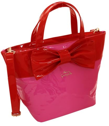 Camomilla Milano Beauty Case Donna, Borsa Trucco, Collezione Sweet Stripes, Colore Fucsia