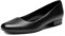 DREAM PAIRS Women's Pumps Low Chunky Closed Toe Heels for Women Comfortable Casual Slip-On Dress Shoes for Wedding Work Office Party SDPU2461W,Size 8,Black-Pu,SDPU2461W