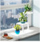 Baitang Corner Plant Holder - Square Desktop Succulent Stand, Tabletop/Window Sill Shelf, Cute Flower Display Rack（White2）