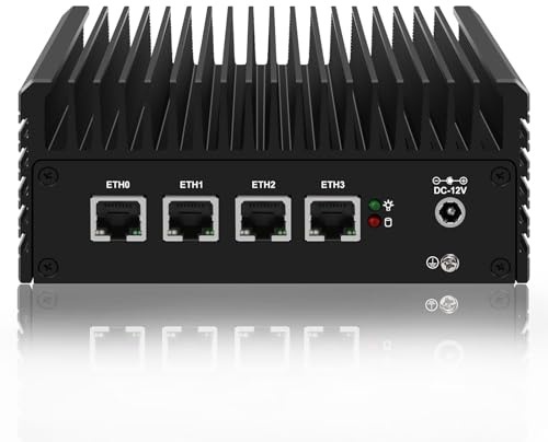 Mrroute Intel Elkhart Lake J6413 Mini PC(4C/4T/), 4xIntel i226-V 2.5Gb Ethernet Ports Soft Route,64G RAM+1TB SSD DP/HDMI/USB3.0/USB2.0 Firewall Application