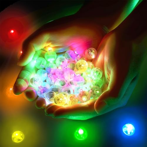 ALEENFOON LED Ballonlichter, 150 Stück Wasserdicht runde LED Ballons Lichter, Mini LED Licht für Papierlaternen Ballons Zuhause Weihnachten Halloween Hochzeit Geburtstagsparty (Mehrfarbig)