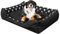DOGGY Hundebett - Hundekissen für große Hunde - Hundekorb - EInfach zu reinigen - erhöhte Ränder, XL, 114x84 cm, Schwarz