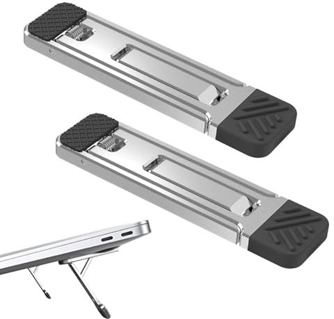 Fukamou -Laptophalter,2 Stück Faltbare Tastaturständer Notebook-Riser-Füße | Rutschfester Wärmeableitungsständer Aus Alumini-umlegierung Für Reisen, Zuhause, Büros, Geschäftsreisen