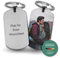 LAUBLUST Personalisierter Schlüsselanhänger mit Foto & Wunschtext inkl. Geschenkbox | Silbern, Edelstahl | Personalisiertes Geschenk zu Weihnachten, Valentinstag, Vatertag, Muttertag & Geburtstag