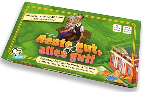 Rente gut, Alles gut! Das witzige Brettspiel für Rentner & Senioren - Nicht nur (Aber vor allem) für die Generation 60+ *Geschenkidee für Rentner*