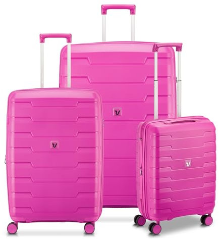 Roncato Skyline 2.0 Kofferset (Großer, Mittelgroßer, Kabinen) Fuchsie