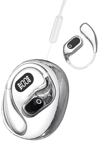 THUCHENYUC Cuffie for Traduzione, Auricolari Bluetooth Wireless for Traduzione Auricolari for Traduttore Linguistico in Tempo Reale con 138 Lingue(White)