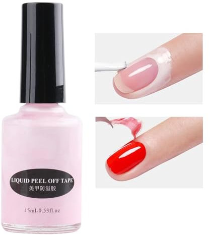 Nagelabzieh-Flüssigkeitsband, 15 ml Nagellackbarriere Liquid Latex, Peel-Off-Nagellackbarriere, Hautschutz Vor Nagellack, für Nägel Peel Off Liquid Latex Hautschutz Fingerschutz