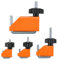 CENWOTL 4pc Fuel Line Water Hose Clamp Set Brake Pipe Fluid Pinch Tool Set(Orange)