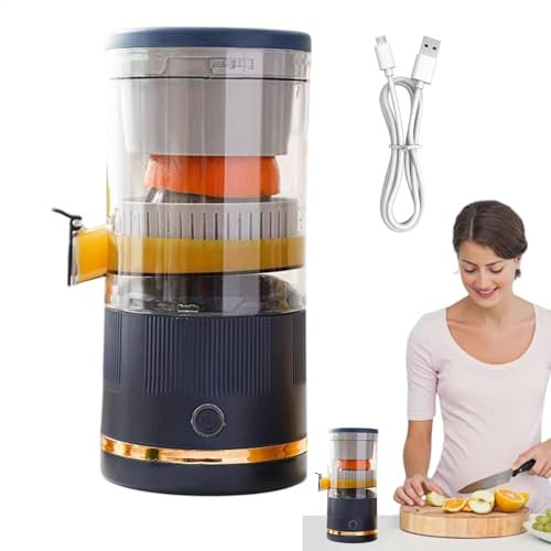 Juicer Machine - Electric Orange Juicer - Automatic Separation Fruit Press Machine | Citrus Squeezer for Orange, Grapefruit, Lime | Portable Juice Container, Juicer Blender 7.4V for Healthy Living