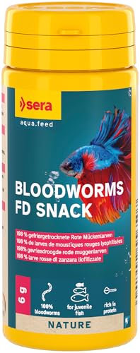 Bloodworms FD Snack 50 ml |gefriergetrocknete rote mückenlarven | natürlicher Snack aus 100% roten mückenlarven | hoher proteinanteil