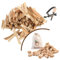 naturling Anzündholz 4 kg - harzhaltiges Brennholz für Grill und Kamin mit Holzwolle Anzünder 200 g & Feuerstarter als Zugabe