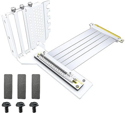 DOSERTY Support vertical pour carte graphique PCI-E X16 + câble d'extension GEN4/3 PCIE 16X 25 cm
