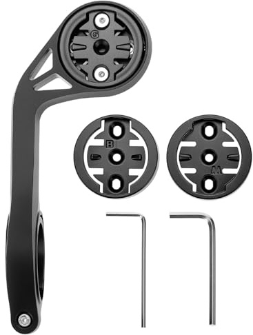 QWORK® Support de vélo Compatible avec Garmin, Wahoo, Bryton compteurs GPS et phares